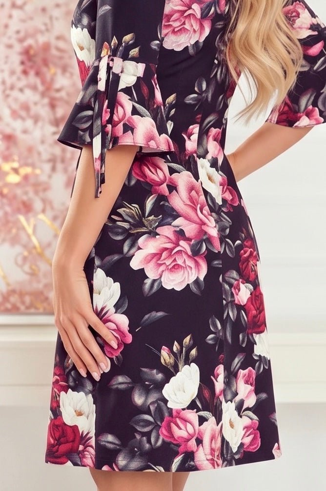 Robe Trapèze Avec Manches Évasées – Fleurie - Rosemode