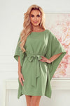 Robe Papillon Ceinturée – Vert Olive