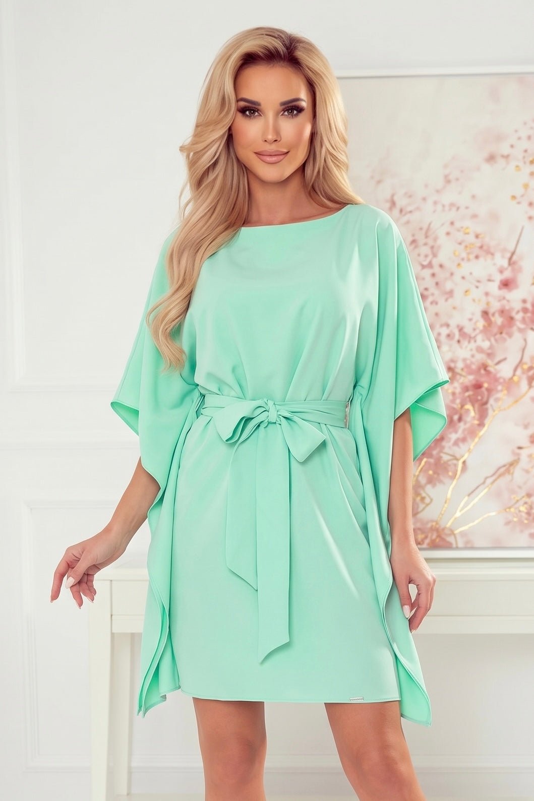 Robe Papillon Ceinturée – Menthe - Rosemode