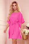 Robe Papillon Ceinturée – Rose Bonbon