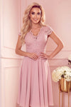 Robe en Dentelle et Mousseline – Vieux Rose