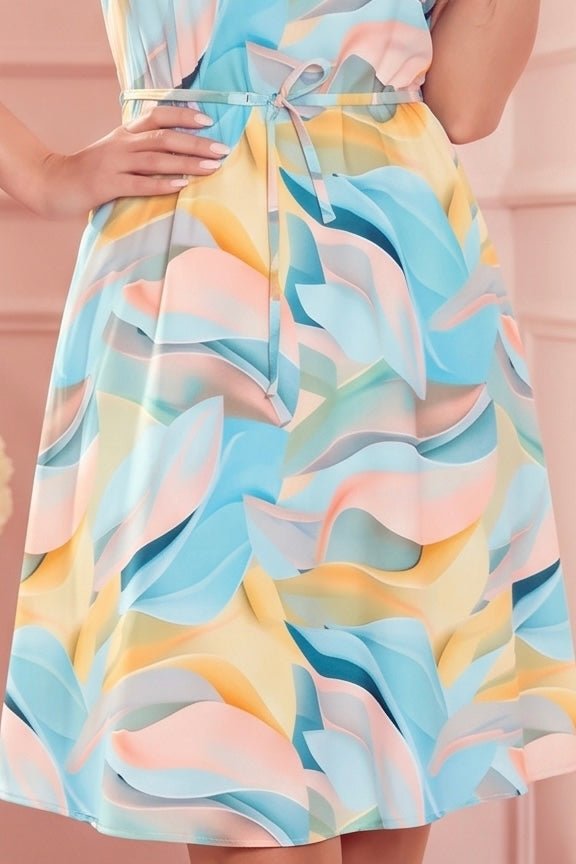 Robe Trapèze à Motif Coloré – Aquarelle - Rosemode