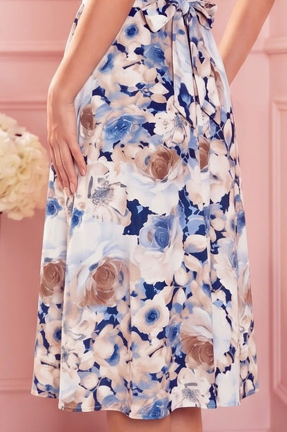 Robe Avec Décolleté et Manches Courtes – Fleurie - Rosemode