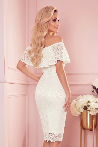 Robe En Dentelle à Volants – Écru - Rosemode