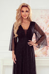 Robe Longue Scintillante Grande Taille – Noir
