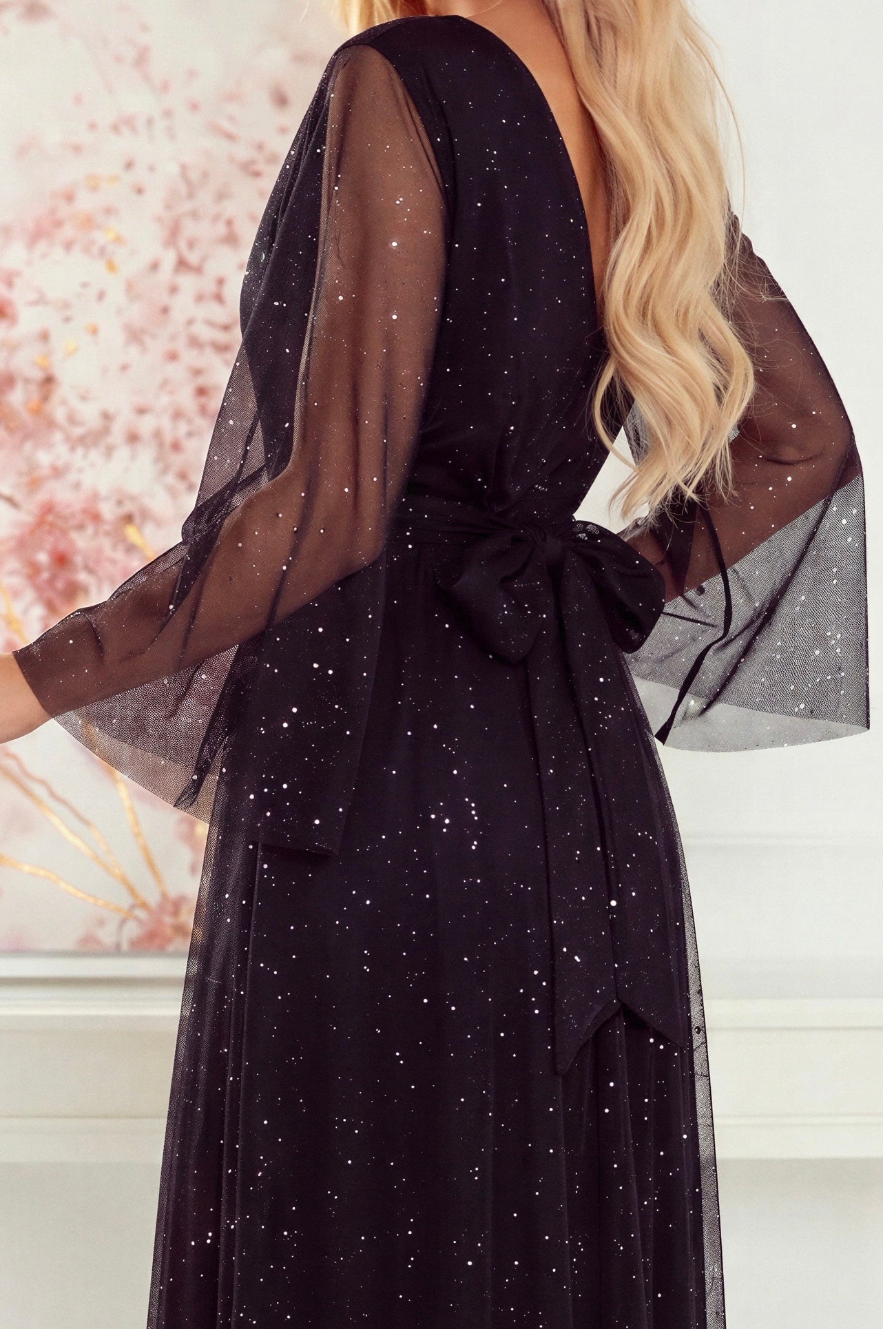Robe Longue Scintillante Grande Taille – Noir - Rosemode