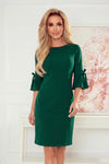 Robe Trapèze Avec Manches Évasées – Vert Foncé