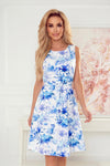 Robe Trapèze Ceinturée – Bleu